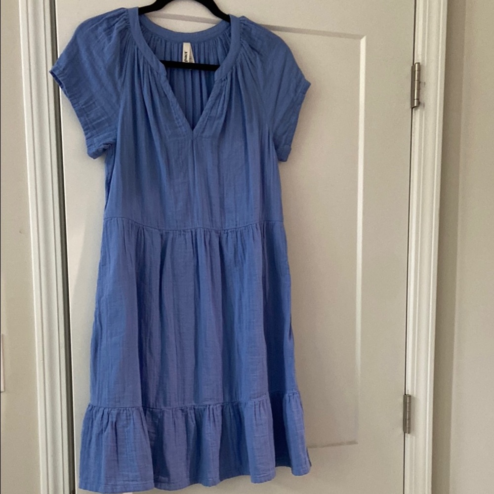 Women’s Pact Wedgewood Coastal Double Gauze Throw-And-Go Dress XS NWOT